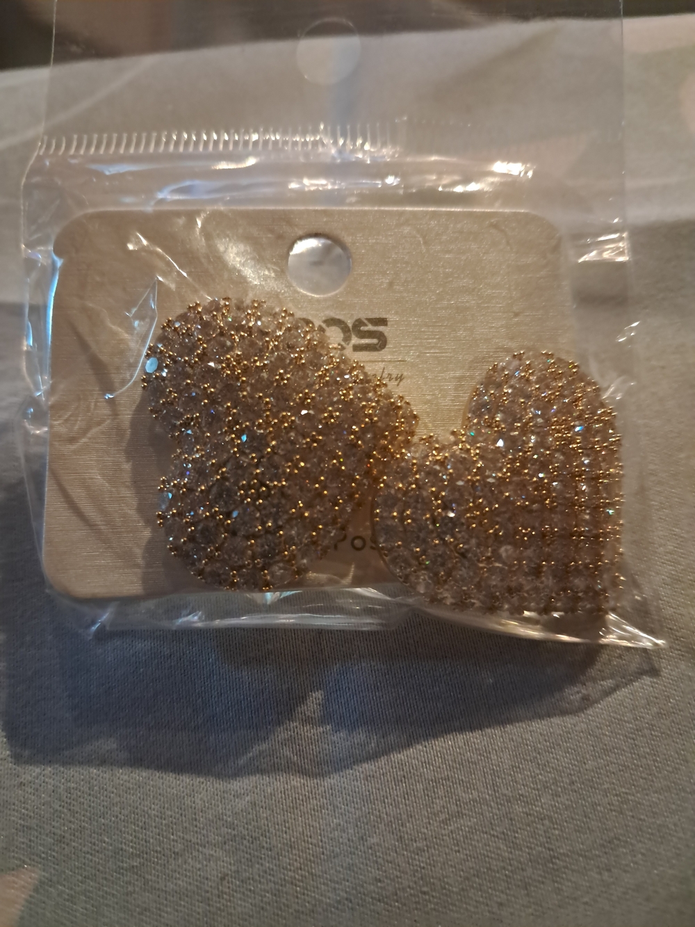 Gold Heart Crystal Earrings - Women Jewelry
